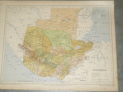 Mapa Antiguo De Guatemala