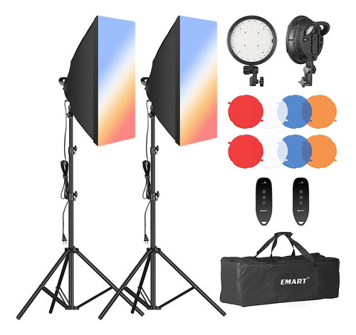 Emart Kit De Iluminacion Softbox, Kit De Iluminacion Profesi