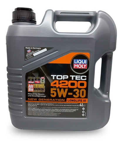 Aceite De Motor Antifricción Top Tec4200 5w-30 4l Liqui Moly