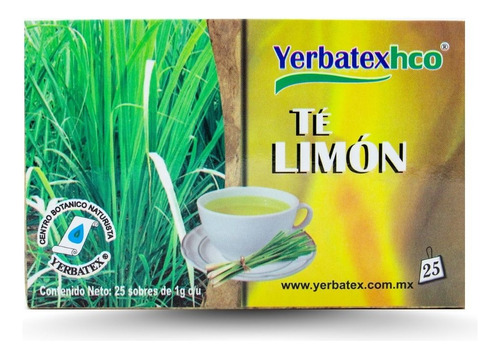 Té Limón Caja Con 25 Bolsitas De 1g Yerbatex