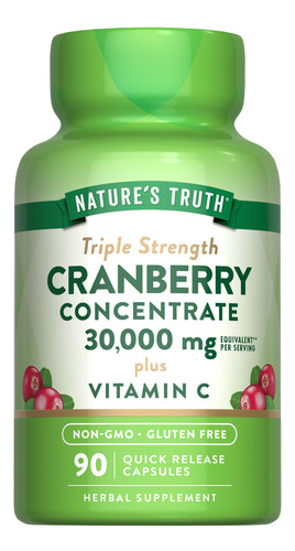 Nature's Truth Arándano 30000mg Y Vitamina C 90 Cápsulas