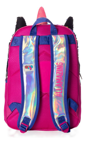 Mochila Llama Lentejuela Multicolor Wilys Color Rosa