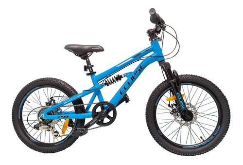 Bicicleta Niño Aluminio Doble Suspensión Aro 20' Azul