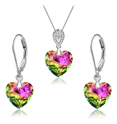 Colección De Joyas De Cristal Con Forma De Corazón De Juego