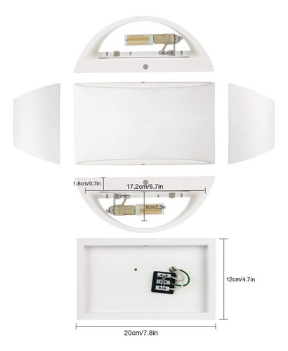 Moderno Aplique De Pared Led De 7 W, Blanco Cálido, 2700 K,