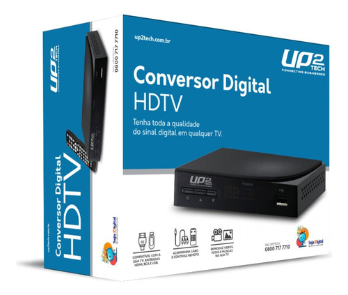 Conversor E Gravador Full Hd Up2tech Bivolt Preto