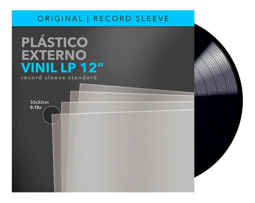Plastico Vinil Lp Externo Semi Grosso 0.15 - 50 Unidades