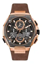 Comprar Reloj Bulova Precisionist 98B356 Piel Para Hombre Correa Marrón Del Bisel Gris Del Fondo Negro