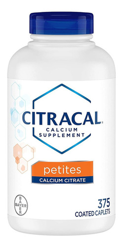 Citracal Petites Contiene 400 Mg De Calcio Y 500 Ui De Vitamina D3 Por Porción Para Ayudar A Lograr Una Salud Ósea Óptima Y Reducir El Riesgo De Osteoporosis, Contiene 375 Cápsulas.