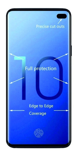 Protector Pantalla Samsung S10 Plus Vidrio Full Pega 10d Tie