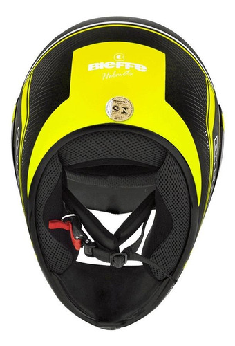Capacete para moto integral Bieffe 3 Sport Stato amarelo tamanho 56