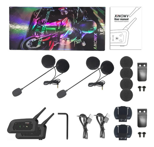 Casco Bluetooth para motocicleta Intercom V6 1200 mm