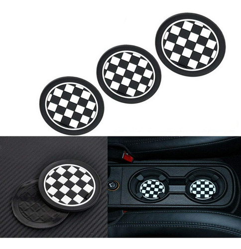 3 Unids Antideslizante Mat Coaster Para Bmw Mini Cooper Cup