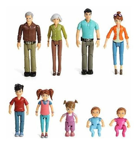 Sweet Li L Family Set Dollhouse Figuras 9 Figuras De Ac...