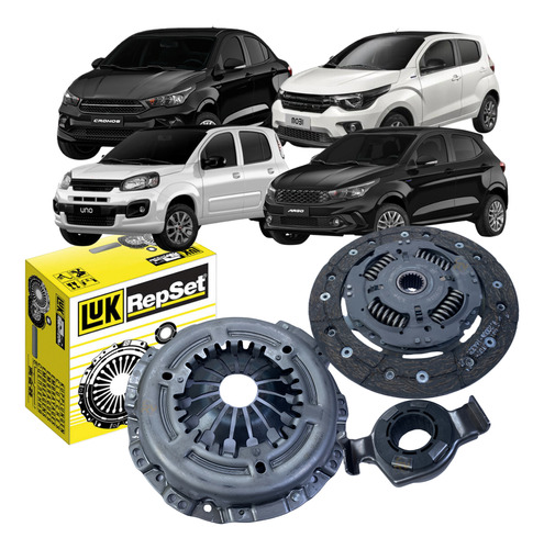 Kit Embreagem Completa Fiat Uno 3cc 1.0 / 1.3 2016 2017 2018