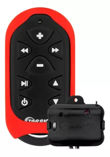 Controle Longa Distancia Taramps Tlc 3000 Vermelho Com Base Receptora Completo 300m 16 Funções Cor Vermelha Som Automotivo