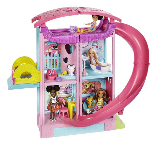 Barbie Casa De Muñecas, Casa De Juegos Chelsea Con 2 Mascota