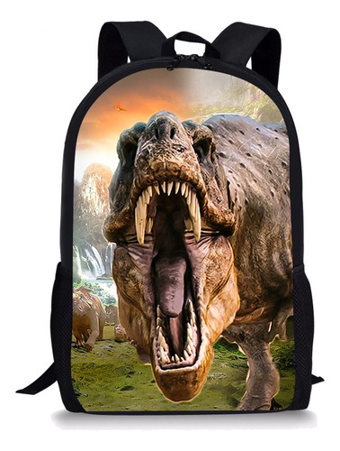 Mochila Escolar Fierce D Personalizada Con Estampado De Dino