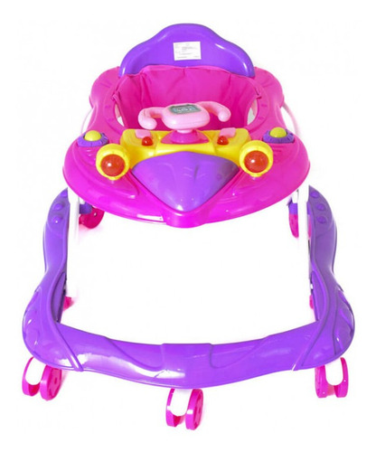 Andadera Para Bebe Caminadora Nave Espacial Melodias Color Fucsia