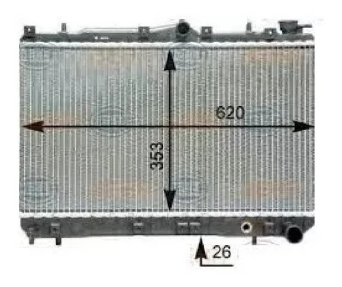 Radiador Mecanico  Hyundai Excel 1989 Al 1994 1.5 C/termosta