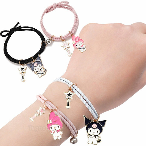 Pulsera My Melody + Kuromi Duo Magenitica Parejas Amistad