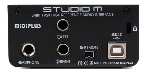 Imagen 8 de 10 de Placa De Sonido Externa Usb Midiplus Studio M 24bits 192khz