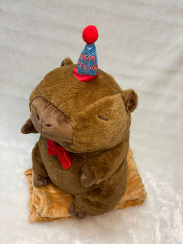 Peluche Capibara Carpincho Con Manta Varios Modelos 40cm Capibara De Cumpleaños