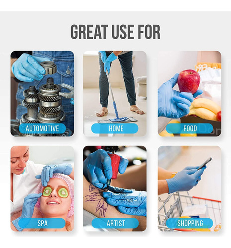 100 Guantes Desechables De Nitrilo Serenelife
