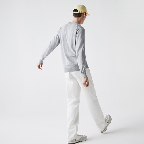 Sweater Lacoste Ah932423c Cuello V Para Hombre