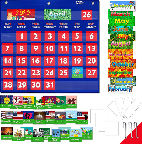 Calendario De Bolsillo Azul 76 Tarjetas, (68 Tarjetas D...