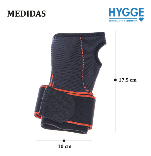 Imagen 3 de 10 de Muñequera Anatómica Manopla Dedo Pulgar Rehabilitación Gym