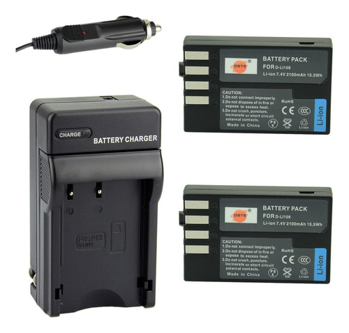 Reemplazo De Dste® Para 2x D-li109 Bateria + Dc112 Adaptador