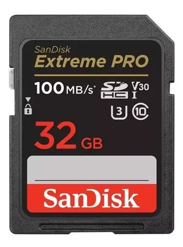 Tarjeta Sd 32 Gb Sandisk Extreme Pro 100 Mb/seg U3 4k V60