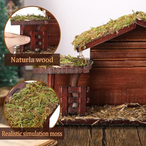 Belén Estable Para Navidad, Decoración De Madera