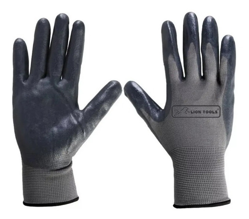 Guantes De Nylon Con Palma De Nitrilo Negro