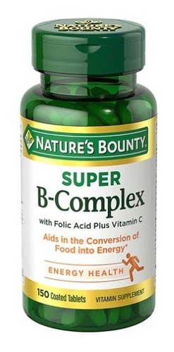 B-complex Ácido Folico Y Vitamina C Promueve Energía 150tabl