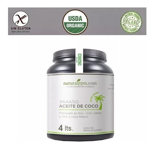 Aceite De Coco 4 Litros Galon Oferta Organico