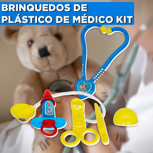 Imagem 4 de 7 de Brinquedo Kit Medico Infantil Seringa Mascara Alicate Pinça