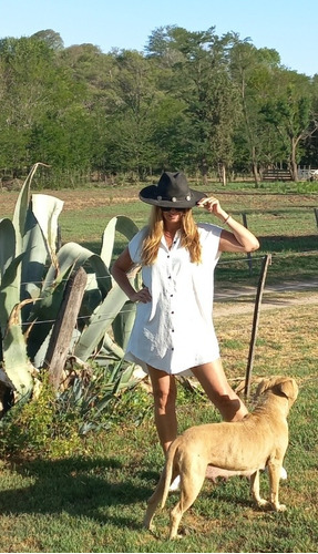 Imagen 9 de 10 de Camisero Vestido Niza Amplio Suelto Amplio
