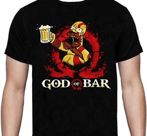 God Of Bar - Kratos - God Of War - Simpsons - Polera - Cyco 