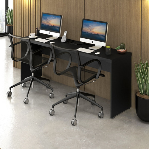 Imagem 2 de 6 de Mesa 1.80 Escritório Escrivaninha Tampo 40 Pronta Entrega