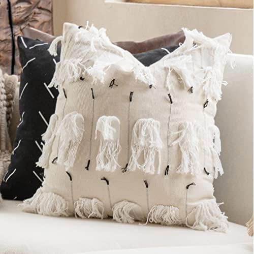 Fundas Decorativas De Cojín Boho Borlas, Funda De Almo...