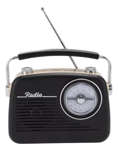 Radio Am Fm Vintage A Pila + Recargable C/ Bluetooth