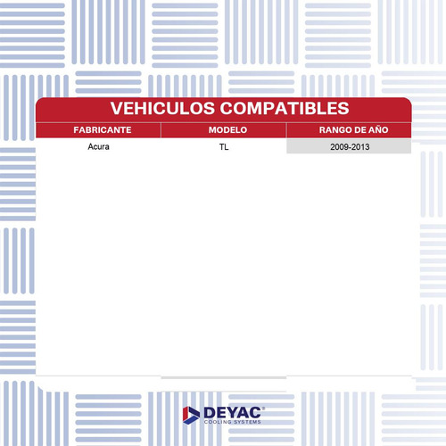 Radiador Automotriz Para Acura Tl 09-14