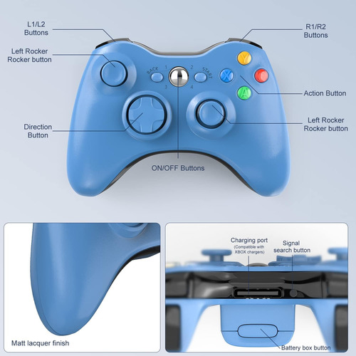 Controlador Inalámbrico Para Xbox 360, Joystick Del Controla
