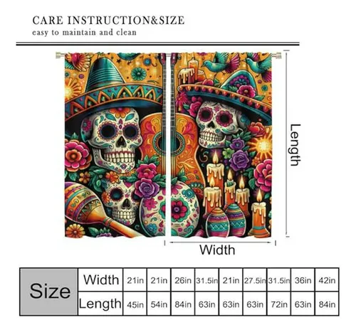 Cortinas De Calaveras Mexicanas Románticas Pareja Esqueletos