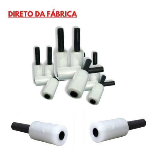 Kit 5 Rolos - Filme Stretch C/ Aplicador Giratório