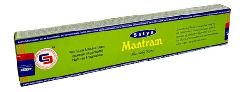 Caja de incienso Mantra Massala Mantran Satya con 12 varillas