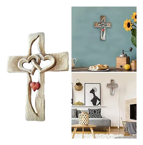 Family Cross Wall Decor Hanging Living Room Decor 2 Pcs