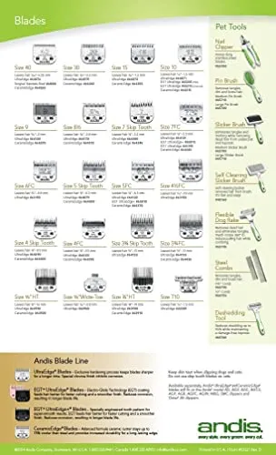 Clipper Blade Andis Ultraedge, Desmontable, Cromado
